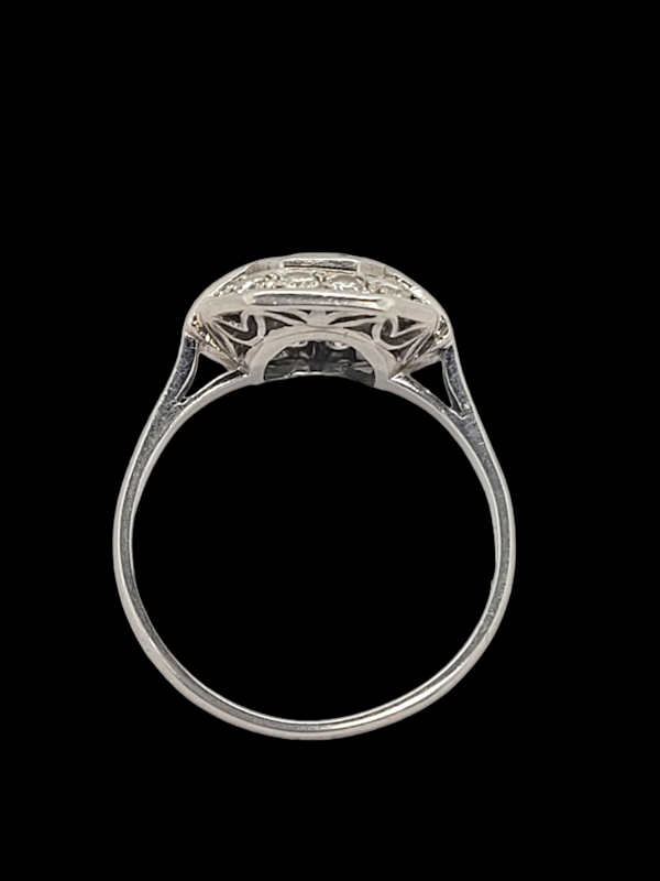 Art deco emerald and diamond engagement ring SKU: 7394 DBGEMS - image 3