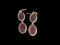 Cabochon garnet drop earrings SKU: 7391 DBGEMS - image 3