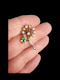 Petite and punchy demantoid garnet and diamond flower brooch SKU: 7389 DBGEMS - image 3