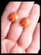 Fun antique coral earrings with bird claw settings SKU: 7388 DBGEMS - image 3