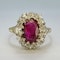 Burma Ruby Diamond Cluster Ring CHIQUE to ANTIQUE. Stand 375. - image 1