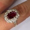 Burma Ruby Diamond Cluster Ring CHIQUE to ANTIQUE. Stand 375. - image 3