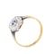 Deco Diamond Sapphire Ring - image 2