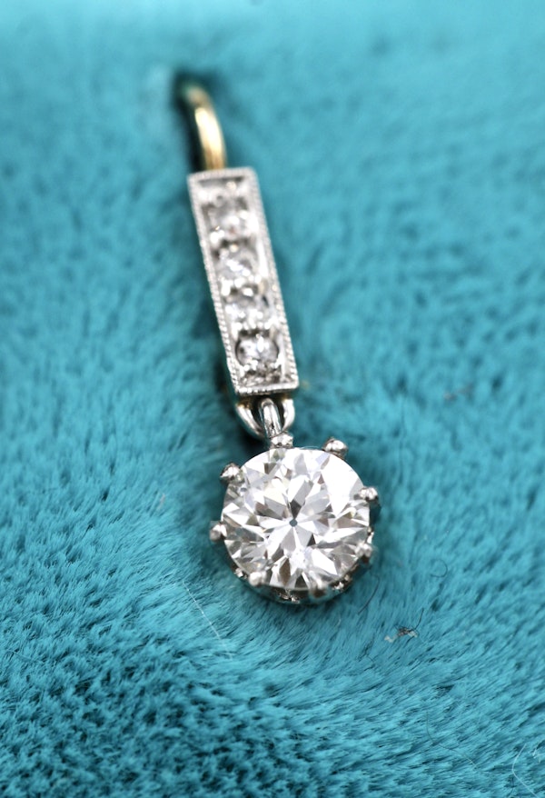 Diamond drop earrings Circa 1930 - image 4