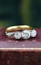 An  exceptional 1.27 Carat, F Colour, Old European Cut, Three Stone Diamond Ring, in Platinum Tipped 22 ct. Yellow Gold (Marked). - image 6