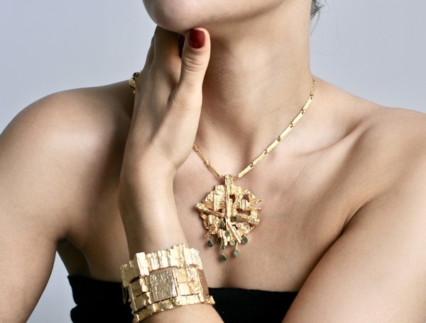 Bjorn Weckstrom rare gold necklace - image 3