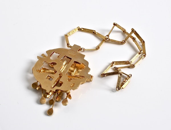 Bjorn Weckstrom rare gold necklace - image 4