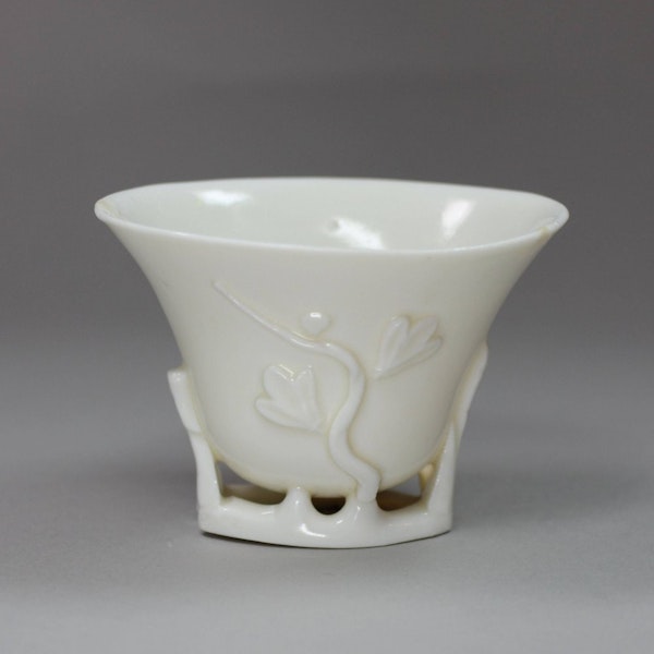 Chinese blanc de chine libation cup, Kangxi (1662-1722) - image 1