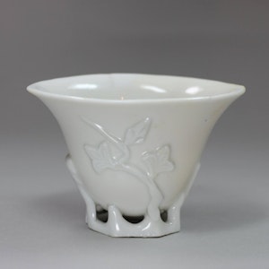 Chinese blanc de chine libation cup, Kangxi (1662-1722), c.1700
