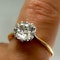 Old Cut Solitaire Diamond Engagement Ring. CHIQUE to ANTIQUE Stand 375 - image 2