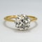 Old Cut Solitaire Diamond Engagement Ring. CHIQUE to ANTIQUE Stand 375 - image 1