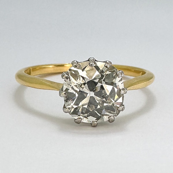 Old Cut Solitaire Diamond Engagement Ring. CHIQUE to ANTIQUE Stand 375 - image 1