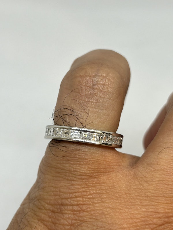 Lovely Radiant-Cut Full Eternity Diamond ring at Deco&Vintage Ltd - image 3