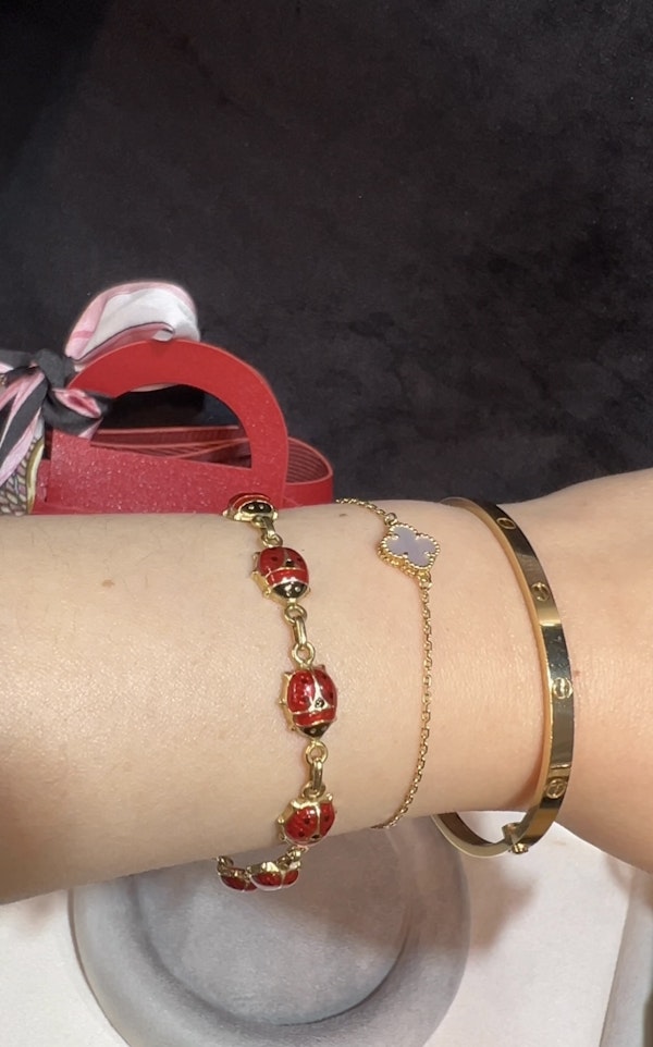 Gold Lady Bird bracelet - image 3
