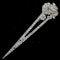 MM8782b Large fine platinum emerald diamond Onyx brooch impressive 1920 - image 1