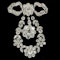 MM8760b Stunning platinum Edwardian diamond triple cluster brooch 1910c - image 1