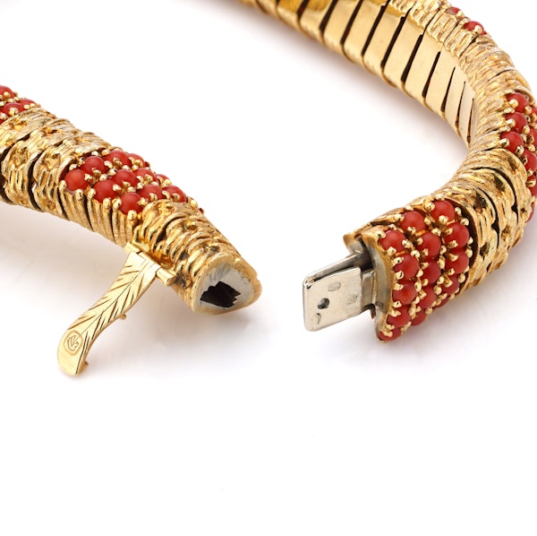 Cartier 18kt.yellow gold and red gem Signori and Bondioli bracelet. - image 8