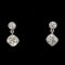 MM8839e Edwardian platinum cushion cut drop earrings (2.40ct) - image 1