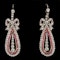 MM8689e Fine ruby diamond long drop earrings 1960c - image 1