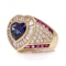 Adler 18kt Gold Sapphire Ruby And Diamond Ring. - image 10