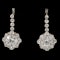 Platinum diamond drop cluster earrings 1930 - image 1
