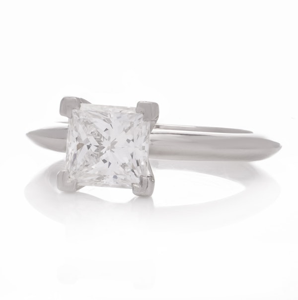 Tiffany & Co. Platinum ring with 1.19 cts. Princess-cut diamond - image 6