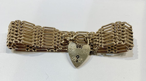 Lovely Wide Link Gate Bracelet with Padlock Clasp - image 2