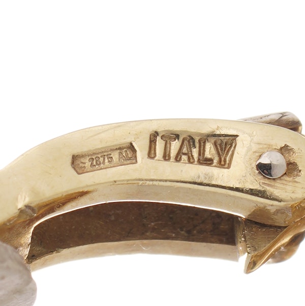 Marina B. Milan 18kt gold scallop design earrings - image 5