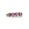 9kt Gold Ruby And Diamond Band Ring - image 2