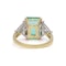 18kt Gold and Platinum Emerald and Diamond Ring - image 4