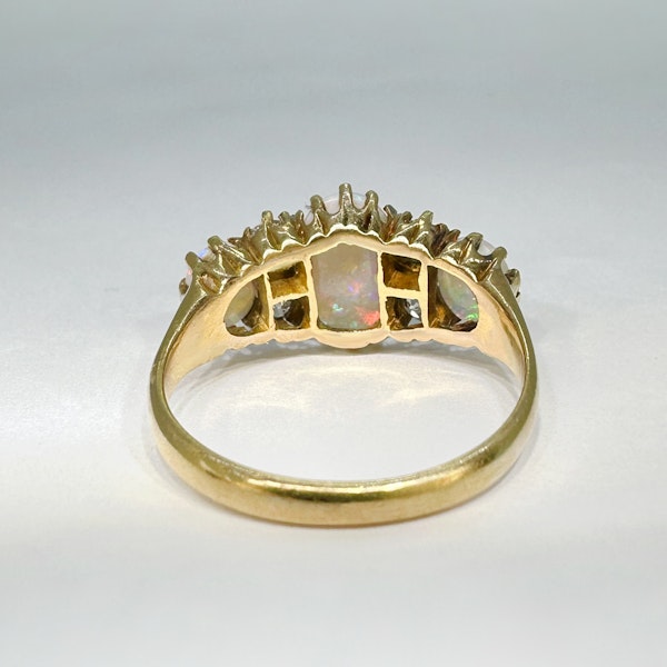 Antique Opal and Old Cut Diamond Ring. CHIQUE to ANTIQUE Stand 375 - image 3