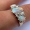 Antique Opal and Old Cut Diamond Ring. CHIQUE to ANTIQUE Stand 375 - image 2