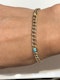 Turquoise and Pearl Curb link Bracelet - image 2