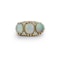 Vintage 18kt Gold Three - stone opal ring - image 2