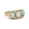 Vintage 18kt Gold Three - stone opal ring - image 7