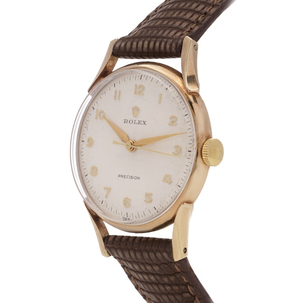 Rolex Precision 9kt Gold Mechanical Movement Men's Wristwatch - image 2