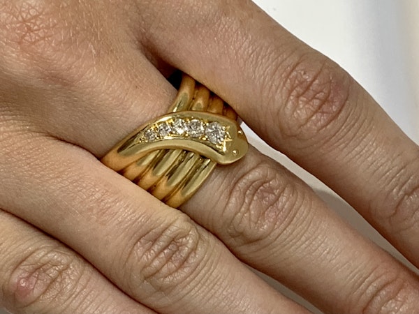 Stunning Diamond Snake Ring - image 4