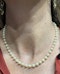 Pearl Necklace with 9ct Garnet Clasp - image 4