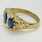 Vintage Sapphire Diamond Half Hoop Ring SADDINGTONS JEWELLERY STAND 375 - image 4