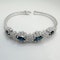 Sapphire Diamond Marquise Cluster Bracelet - image 3