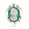 Victorian Green Agate Cameo Suite: Brooch & Earrings - image 3