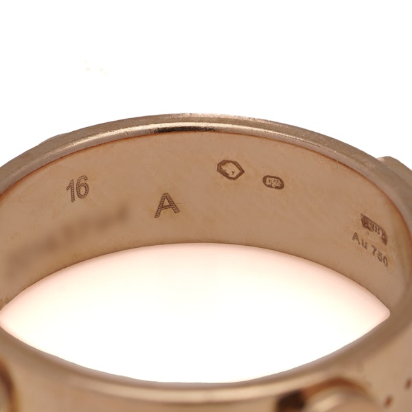 Gucci 18kt rose gold Iconic band ring with studs - image 4
