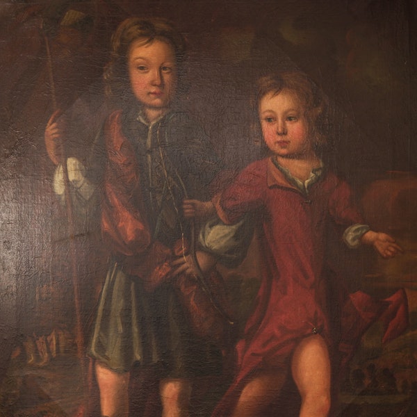 Welsh School, Portrait of the two children of Mr and Mrs Oliver Jones - image 7