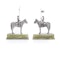 Asprey & Co. Pair of Horse-Riding Solid Silver Figurines on Luxurious Marble Bases. - image 2