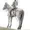 Asprey & Co. Pair of Horse-Riding Solid Silver Figurines on Luxurious Marble Bases. - image 8