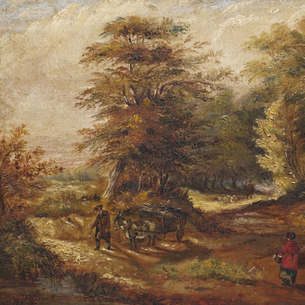 H. Stannava 19th Century Painting with rural village scenery - image 2