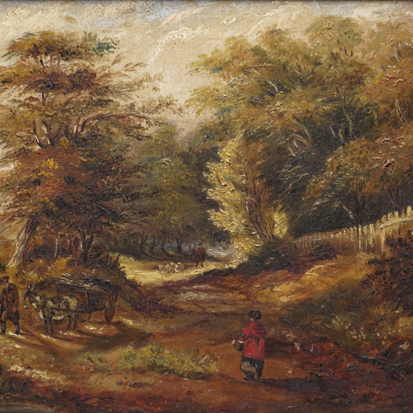 H. Stannava 19th Century Painting with rural village scenery - image 3