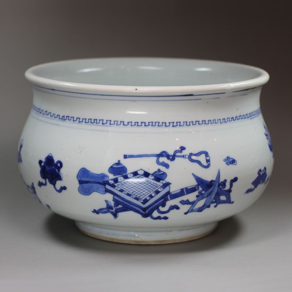 Chinese blue and white censer, Kangxi (1662-1722), - image 4
