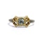Renaissance revival 22kt yellow gold ring with rock crystal and enamel - image 2