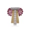 Retro Platinum and 18kt gold diamond and ruby brooch. - image 3
